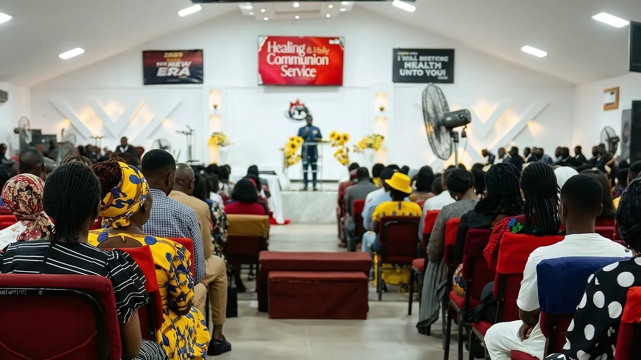 Living Faith Church Arepo1 gathered for Sunday worship